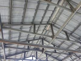Steel frame for a simple roof. photo