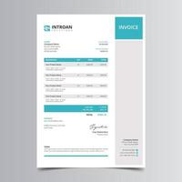 Clean and Modern Invoice Template vector