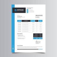 Clean and Modern Invoice Template vector