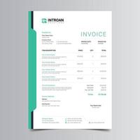 Clean and Creative Invoice Template vector