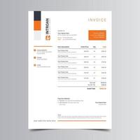 Clean and Modern Invoice Template vector