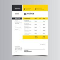 Clean and Modern Invoice Template vector