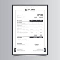 Clean and Modern Invoice Template vector