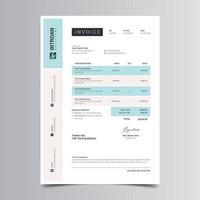 Clean and Modern Invoice Template vector