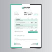 Clean and Modern Invoice Template vector