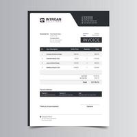 Clean and Creative Invoice Template vector