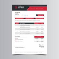 Clean and Creative Invoice Template vector
