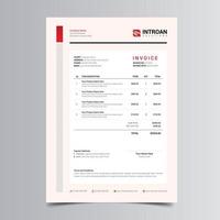 Clean and Modern Invoice Template vector