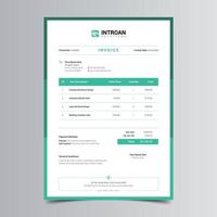 Clean and Creative Invoice Template vector