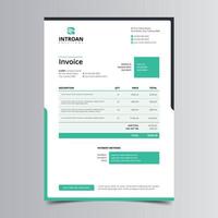 Clean and Creative Invoice Template vector