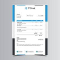 Clean and Creative Invoice Template vector