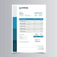 Clean and Modern Invoice Template vector