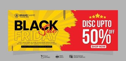 Black Friday Poster or Banner Design Template vector