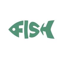 Fish Text in Shape vector