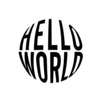 Hello World Text warp vector