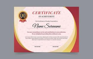 Red Certificate Template vector