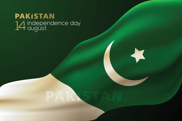 Greeting Pakistan Independence day 14 August background vector design with  arabic calligraphy, flag and floral pattern. for card, banner, wallpaper,  brosur, cover and decoration 13967522 Vector Art at Vecteezy