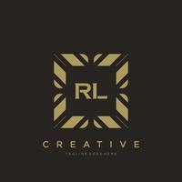 RL initial letter luxury ornament monogram logo template vector