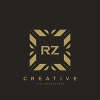 RZ initial letter luxury ornament monogram logo template vector