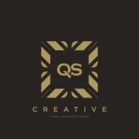 QS initial letter luxury ornament monogram logo template vector