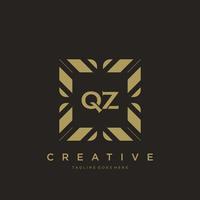 QZ initial letter luxury ornament monogram logo template vector