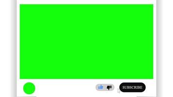 botón de suscripción alejar animación pantalla verde 4k gratis video