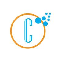 Diseño de icono de vector de plantilla de logotipo letra c