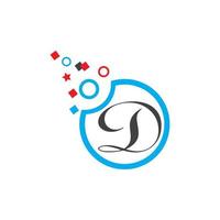 Vector illustration letter D