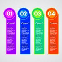 Four elements of infographic design. Step by step infographic design template. Vector illustration