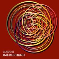 Beautiful light circles on a red background. Abstract flash light circles. Vector technology background.