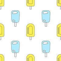 Seamless pattern with ice cream. Vector illustration.