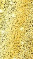 Golden glittering background with gold sparkles and glitter effect. Stories banner design. Empty space for your text. Vector illustration