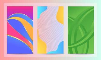 Modern abstract covers set. Cool gradient shapes composition. Eps10 vector. vector