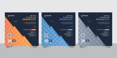 Unique modern editable Social Media banner template design vector