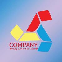 colorful geometric vector logo design