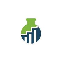 logotipo de laboratorio y finanzas, registro financiero vector