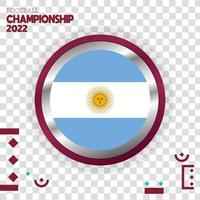 argentina flag nation 3d effect vector with isolated color background