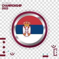 serbia flag nation 3d effect vector with isolated color background