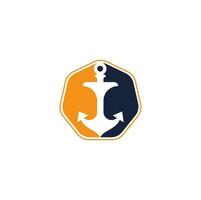 Anchor logo and symbol template icons vector