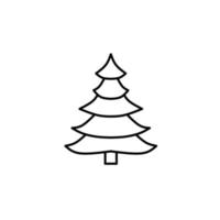 icono del árbol de navidad, ilustración vectorial sobre fondo blanco vector