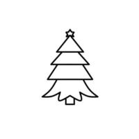 icono del árbol de navidad, ilustración vectorial sobre fondo blanco vector