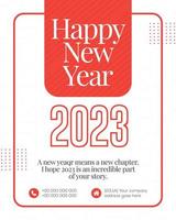 Happy New Year 2023, festive pattern on color background for invitation card, Merry Christmas, Happy new Year 2023, greeting cards vector