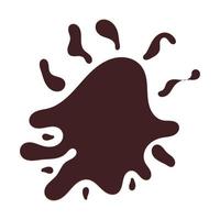 chocolate splash icon on white background vector