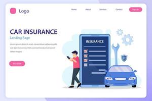 PrintCar insurance policy form with umbrella. Insurance agent, Protection, damage or collision vector