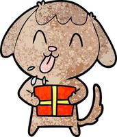 Vector dog character in cartoon style