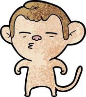 Vector monkey character in cartoon style