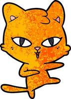 personaje de gato vectorial en estilo de dibujos animados vector