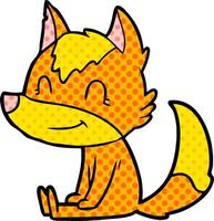 Vector fox character in cartoon style