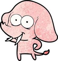 Vector elephant character in cartoon style