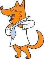 Vector fox character in cartoon style